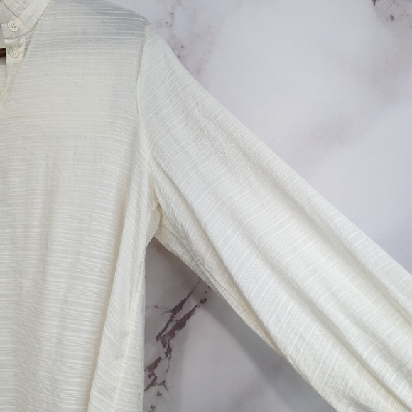 & Other Stories Peasant Top Size 4 Small White Button Popover Blouse 3/4 Sleeve - Picture 14 of 14